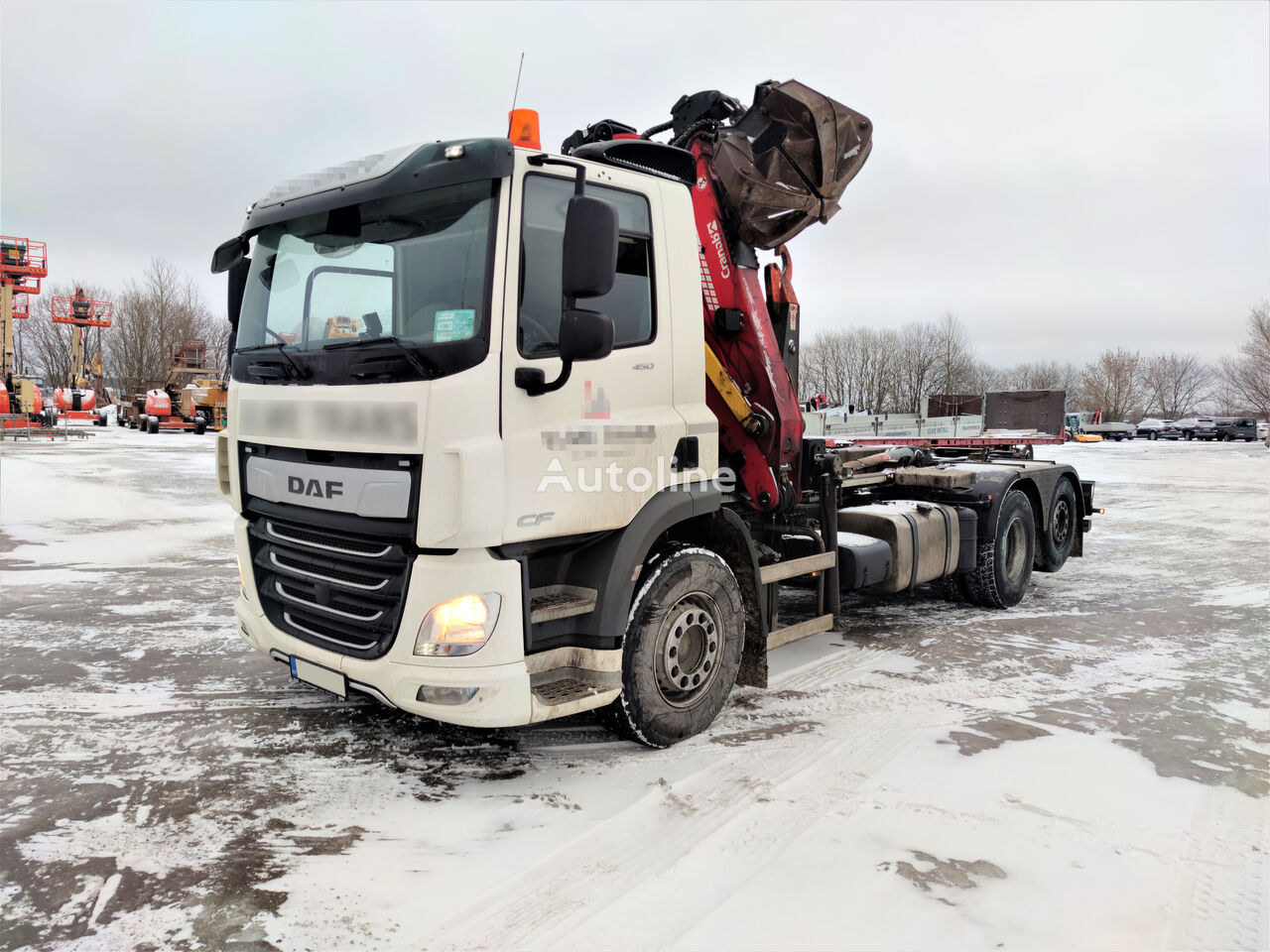 DAF CF450 / FASSI TZ12.R2 / AJK HLK20-5430 hook lift truck